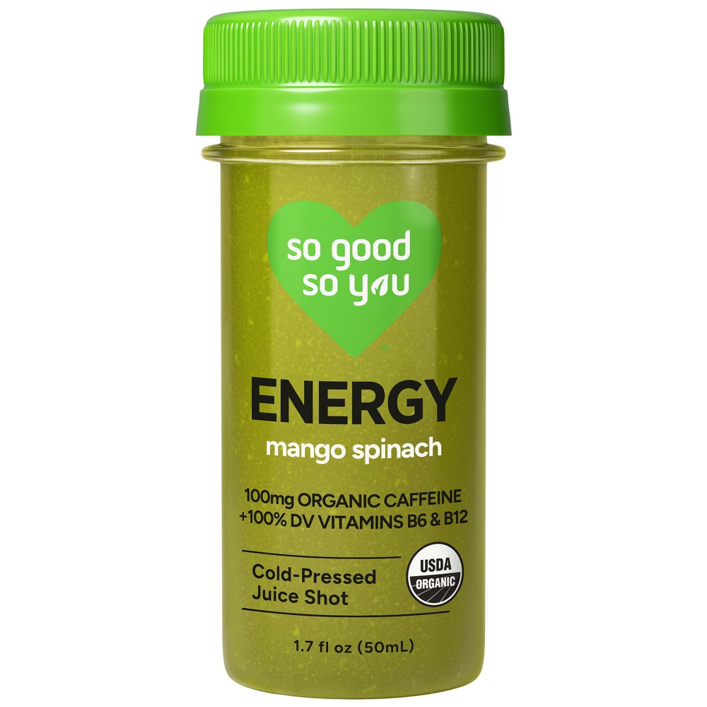 So Good So You Energy Mango Spinach Organic Cold-Pressed Juice Shot - 1.7 fl oz