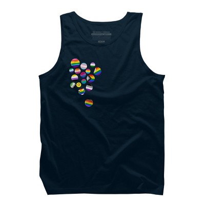 Adult Design By Humans Rainbow LBGTQIA+ Pride Badges By Roadhouse Tank Top