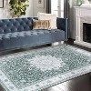 Washable Vintage Floral Print Area Rug, Soft Stain Resistant Indoor Carpet, Non-Slip Low Pile Floor Cover for Bedroom, Dining, Office - 3 of 4