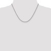 Black Bow Jewelry 2.25mm, 14k White Gold, Solid Parisian Wheat Chain Necklace - 2 of 4