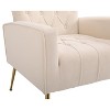 CAVINAS Modern Accent Chair with Ottoman,Comy Sitting Chair with Matching Footstool,Plush Armchair Set for Living Room,Bedroom,Office - 4 of 4