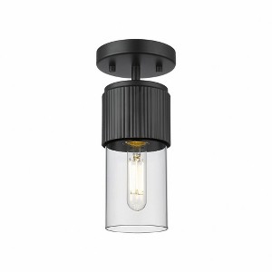 Bolivar - 1 Light Flush Mount In Industrial Style-8.75 Inches Tall and 4 Inches Wide - 1 of 1