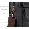Stylish 17 inch Canvas Laptop Bag Messenger Bag Briefcase Vintage Crossbody Shoulder Bag Military Satchel for Men BC-07 (Light Black) - 4 of 4