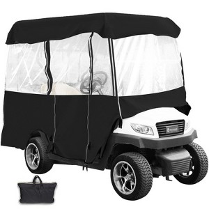 VEVOR Golf Cart Enclosure 86'', 4-Person Golf Cart Cover, 4-Sided Fairway Deluxe, 300D Waterproof Driving Enclosure with Transparent Windows, Black - 1 of 4