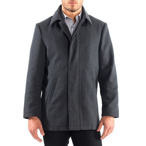 Alpine Swiss Vance Mens Wool Blend Button Up Coat Gray Small : Target