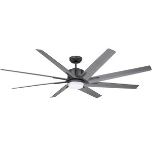 Emerson Aira Eco 72" Outdoor Damp Graphite Ceiling Fan LED Light - All-Weather Driftwood Blades - 1 of 4