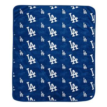 MLB Los Angeles Dodgers Repeat Tonal Logo Fleece Throw Blanket