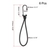 Unique Bargains Camping Outdoor Tent Elastic Rope with Hooks Black 6 Pcs - 2 of 4