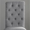 Roundhill Furniture Leviton Solid Wood Tufted Asons Dining Chair, Grey, Set of 2 - 3 of 4