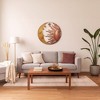 Royal Hampton 21 Inch Handcrafted Sun and Moon Accent Wall Decor, Round Metal Wall Mount, Rustic Gold, Bronze - 2 of 4