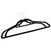 vidaXL 100 pcs Clothes Hanger Set Anti-slip Black Velvet - 4 of 4