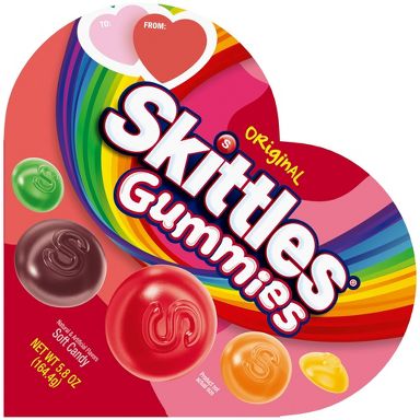 Skittles Original Gummies Valentine's Heart Gift Box Candy - 5.80oz