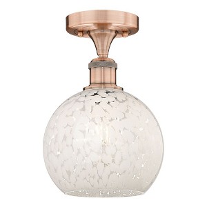 White Mouchette - 1 Light Semi-Flush Mount In Modern Style-10.13 Inches Tall and 8 Inches Wide - 1 of 1