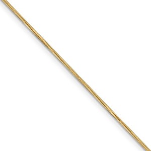 Black Bow Jewelry 1.1mm, 14k Yellow Gold, Round Solid Snake Chain Bracelet, 8 Inch - 1 of 4