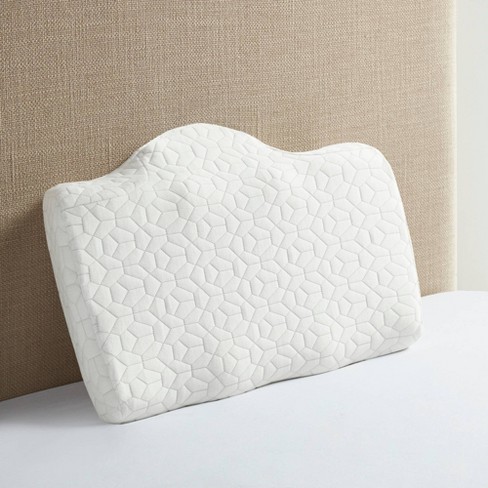 Memory foam contoured pillow with washable removeable cover 