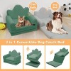 Tiara-Shaped Convertible Dog Bed And Sofa, 22.8"×18.8"×15.7", W/ Plush Cushion & Machine-Washable Cover, Stylish Colors - 4 of 4