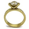 Slickblue Women's Valentine's Day Heart Ring Set in Gold Stainless Steel with Clear CZ, Sizes 5-10 - 3 of 4