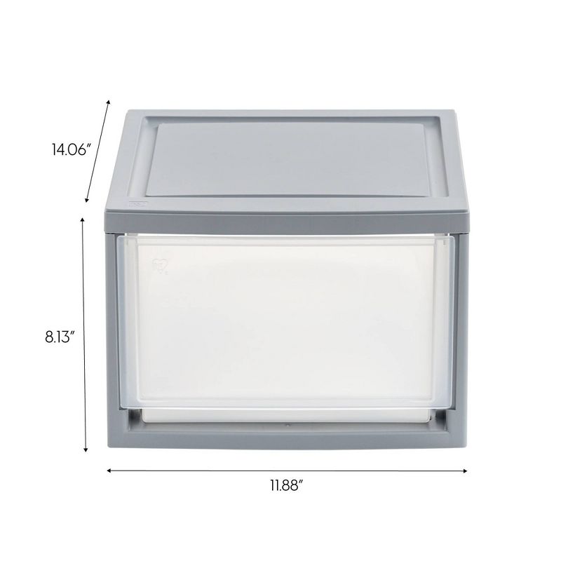 IRIS Compact Stacking Storage Plastic Drawer Organizer with Clear Doors, 5 of 10