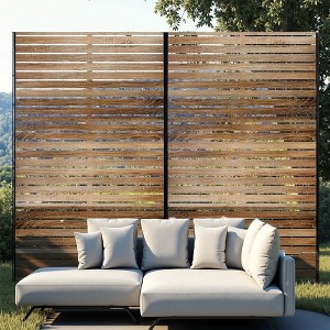 Metal Privacy Screen, Outdoor Privacy Screens, Decorative Fence for Patio Lawn Garden Deck Balcony - 1 of 4