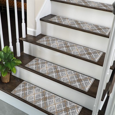 Sussexhome Modern Collection Stair Treads Non-slip Carpet Stair Treads 