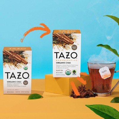 Tazo Regenerative Organic Chai Black Tea - 16ct : Target