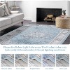 Vintage Neutral Washable Area Rug - Stain-Resistant Non-Slip Large Carpet for Living Room, Dining Room & Home Decor - 4 of 4