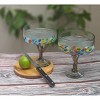Dos Sueños Mexican Hand Blown Margarita Glasses - Confetti Carmen Design - 16oz - Set of 2 - 2 of 4