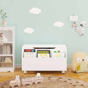 Kids Toy Storage Box with Flip-Top Lid and Bookshelf Safety Hinge for Bedroom or Playroom 23.6in -3irtyhousy - 1 of 4
