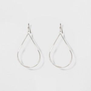 Textured Wire Teardrop Drop Earrings - Universal Thread Silver, Women