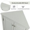 QingMoon Triangle Bathroom Storage Cabinet, Freestanding Floor Corner Cabinet with Doors and Adjustable Shelves for Bathroom, Living Room - 4 of 4