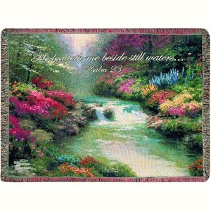 60x50 Inch Tapestry Throw – BESIDE STILL WATERS by Manual Woodworkers and Weavers - 1 of 3