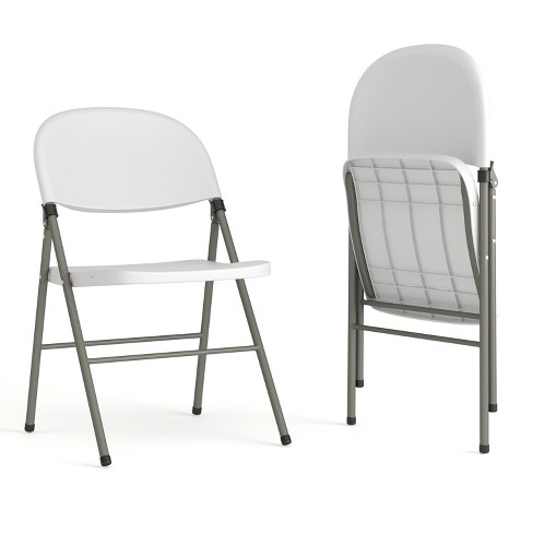 Flash Furniture Hercules Series White Plastic Folding Chairs Target