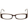 Calabria 814 Designer Acetate Reading Glasses in Nutmeg/Blue Light Filter & A/R +3.00 134mm Frame/57mm Lens Width - 2 of 4