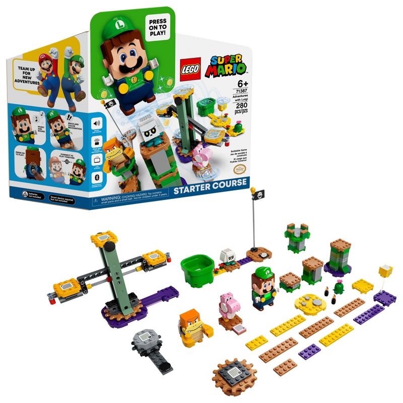LEGO Super Mario Adventures Luigi Starter Course Toy 71387, 1 of 14