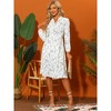 INSPIRE CHIC Women's Floral Print Long Sleeve Back Tie Flowy Midi Boho Dress - 2 of 4