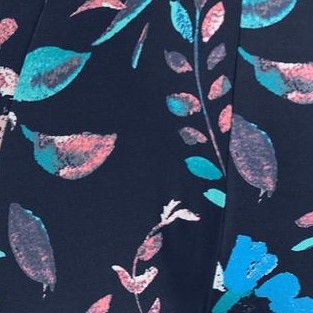 navy coral multi floral