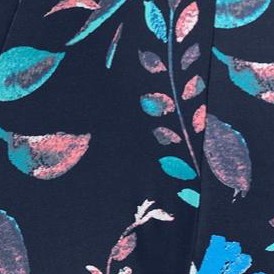 navy coral multi floral