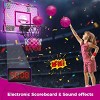 Vatos Pink Indoor Basketball Hoop for Girls, Electronic Scoreboard, 3-7 Years - 3 of 4