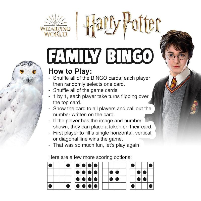 Aquarius Puzzles Harry Potter Family Bingo Game, 3 of 4