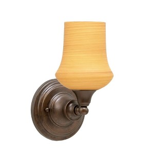 Toltec Lighting Any 1 - Light Sconce in  Bronze with 5.5" Zilo Cayenne Linen  Shade - 1 of 1