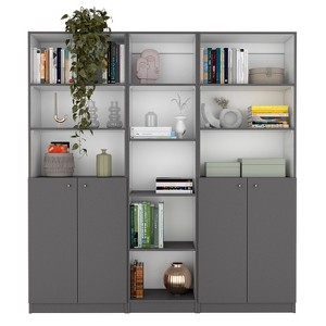 NicBex 11 Shelves File Cabinet with 2 Cabinets,Office Cabinet with Tier-Shelving Design,Lateral Storage Cabinet,Filing Cabinet for Home Office - 1 of 4