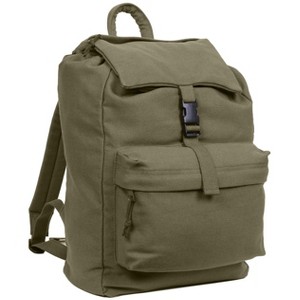 Generic Canvas Daypack – Heavy-Duty Cotton Canvas Backpack for Hiking, Camping, Traveling - 1 of 4