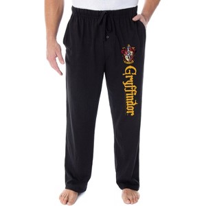 Harry Potter Men's Hogwarts Castle School House Crest Pajama Pants - 5 Styles - 1 of 3
