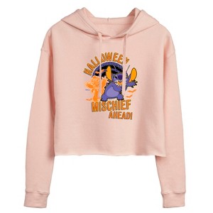 Women's - Disney - Lilo & Stitch Cropped Graphic Hoodie - 1 of 2