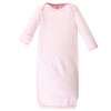 Touched by Nature Baby Girl Organic Cotton Long-Sleeve Gowns 3pk, Girl Elephant, Preemie - 2 of 4