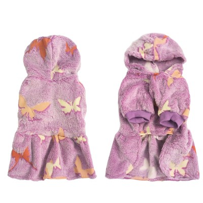 Warm Autumn Winter Dog Skirt Soft Velvet Puppy Clothes Reflective Breathable