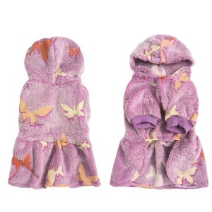 Warm Autumn Winter Dog Skirt Soft Velvet Puppy Clothes Reflective Breathable - 1 of 4