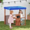 Safstar Kids Gas Station Playhouse with Gas Refueling Guns Chalkboards & Storage Shelves - 4 of 4