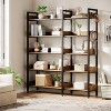 5-Tier Convertible Corner Bookshelf, Two Splicing Modes Retro Corner Bookcase with Storage Shelves, Heavy Duty L Shaped Display Storage Shelf - 2 of 4