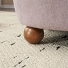 Kumasinova Armless Accent Chair with Round Pine Legs,Modern Accent Chair with Low Back,Comfy Reading Chair for Living Room,Bedroom&Balcony - 4 of 4